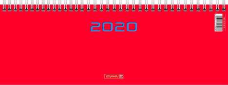 Brunnen Querterminkalender 2020, Modell 772, rot, Diverse