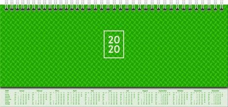 Brunnen Querterminkalender 2020, Modell 772 grün, Diverse