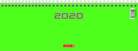 Brunnen Querterminkalender 2020, Modell 772 grün, Diverse