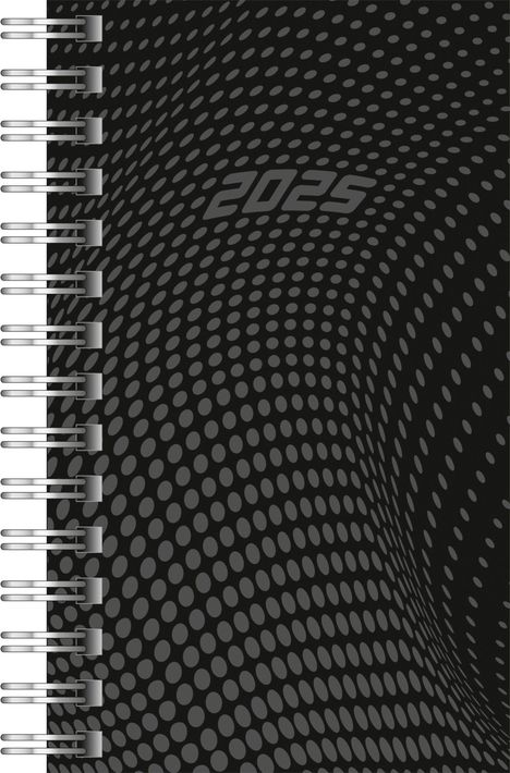 rido/idé 7011104905 Taschenkalender Modell Timing 3 (2025)| 2 Seiten = 1 Woche| A7| 160 Seiten| PP-Einband| schwarz, Buch