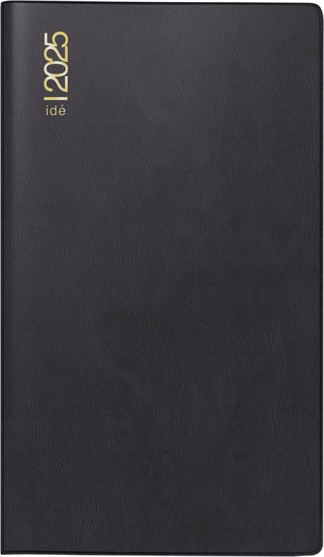 rido/idé 7012112905 Taschenkalender Modell TM 15 (2025)| 1 Seite = 1 Woche| A6| 112 Seiten| Kunststoff-Einband| schwarz, Buch