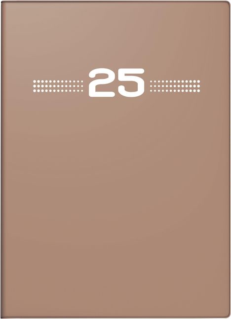 rido/idé 7013202015 Taschenkalender Modell perfect/Technik I (2025)| 2 Seiten = 1 Woche| A6| 144 Seiten| Kunststoff-Einband| caramel, Buch