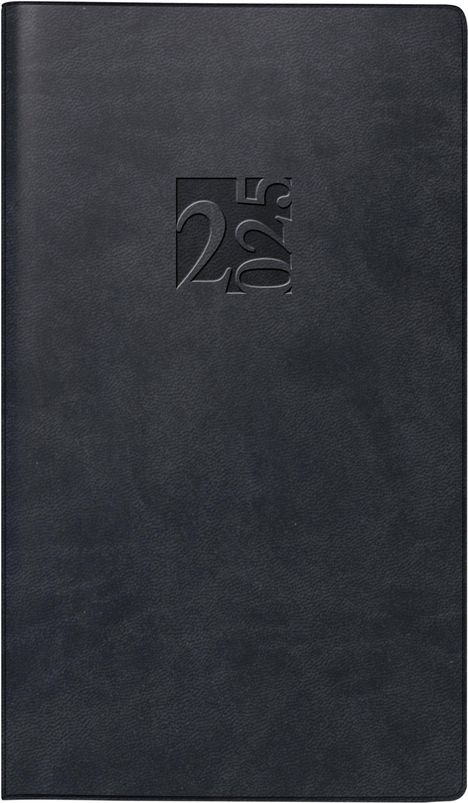 rido/idé 7016903015 Taschenkalender Modell Taschenplaner int. (2025)| 2 Seiten = 1 Woche| A6| 144 Seiten| Kunstleder-Einband| schwarz, Buch