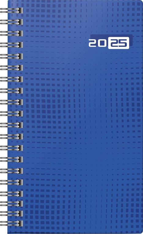 rido/idé 7016907025 Taschenkalender Modell Taschenplaner int. (2025)| 2 Seiten = 1 Woche| A6| 144 Seiten| Grafik-Einband| blau, Buch