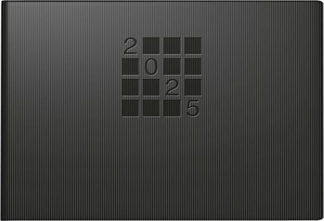 rido/idé 7017561905 Taschenkalender Modell Septimus (2025)| 2 Seiten = 1 Woche| A6 quer| 128 Seiten| Papier-Einband Linea| schwarz, Buch