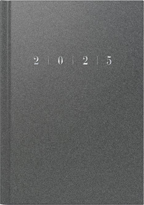 rido/idé 7023013805 Buchkalender Modell studioplan int. (2025)| 2 Seiten = 1 Woche| 168 × 240 mm| 160 Seiten| Kunststoff-Einband Reflection| grau, Buch