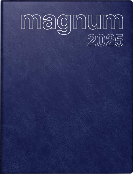 rido/idé 7027042385 Buchkalender Modell magnum (2025)| 2 Seiten = 1 Woche| 183 × 240 mm| 144 Seiten| Schaumfolien-Einband Catana| dunkelblau, Buch