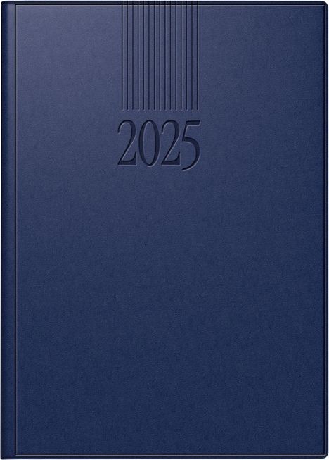 rido/idé 7028903385 Buchkalender Modell ROMA 1 (2025)| 1 Seite = 1 Tag| A5| 416 Seiten| Balacron-Einband| dunkelblau, Buch