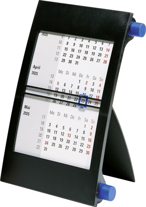 rido/idé 7038000305 3-Monats-Tischkalender (2025)| 1 Seite = 3 Monate| 90 × 120 mm, Kalender