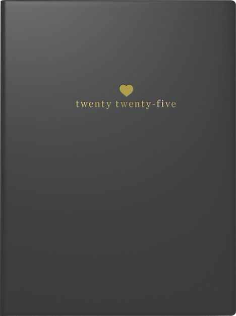 rido/idé 7013607025 Taschenkalender Young Line Mini (2025) "Heart"| 2 Seiten = 1 Woche| A6| 160 Seiten| Grafik-Einband| schwarz, Buch