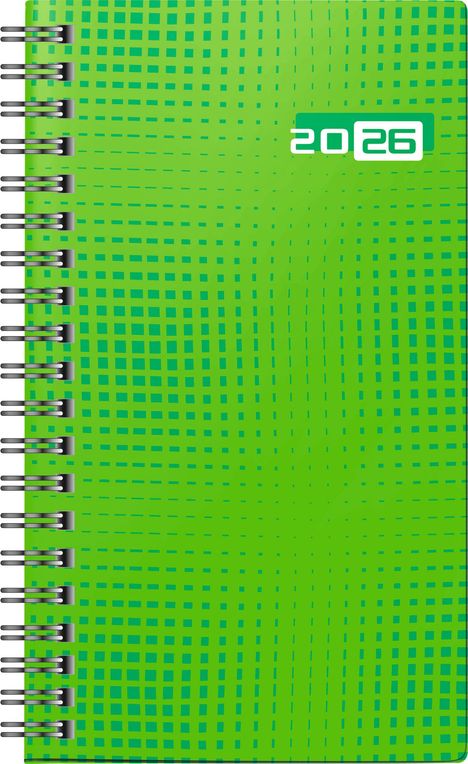 rido/idé 7016907016 | Taschenkalender Mod. Taschenplaner int. 2026 | A6, Papier, grün, Buch
