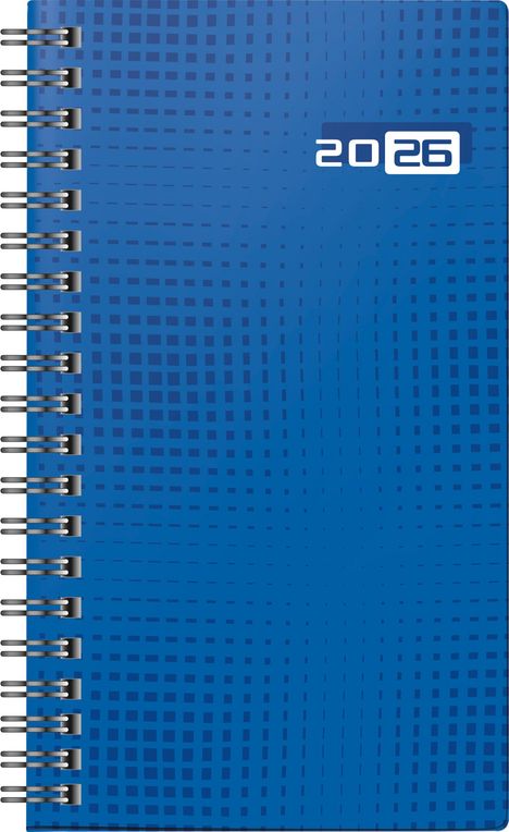 rido/idé 7016907026 | Taschenkalender Mod. Taschenplaner int. 2026 | A6, Papier, blau, Buch