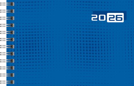 rido/idé 7017107026 | Taschenkalender Mod. Septimus 2026 | A6 quer, Papier, blau, Buch