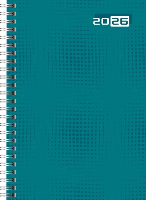 rido/idé 7021007046 | Buchkalender Mod. futura 2 2026 | A5, Papier, petrol, Buch