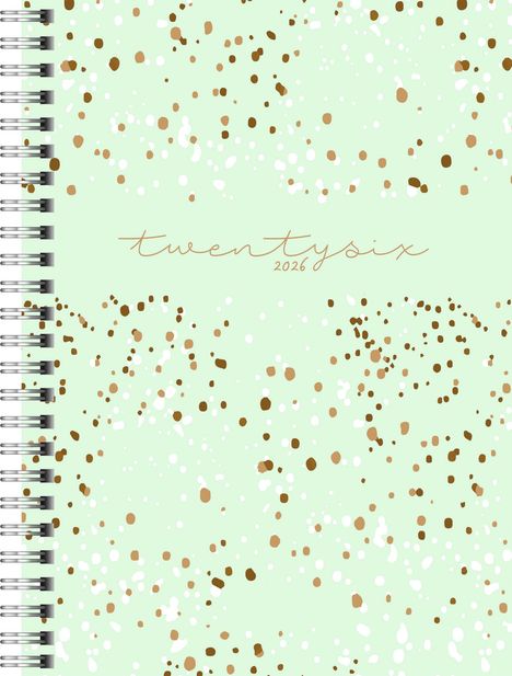 rido/idé 7021804016 | Buchkalender Mod. Timing 1 2026 "Confetti" | A5, Kunststoff, Buch