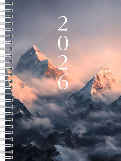 rido/idé 7021807016 | Buchkalender Mod. Timing 1 2026 "Mountain" | A5, Papier, Buch