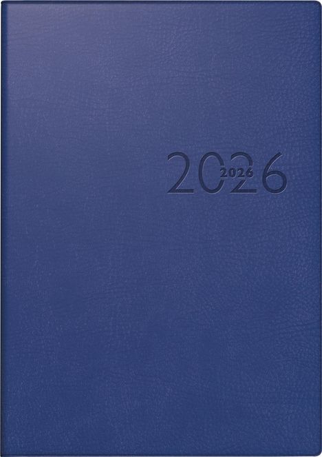 rido/idé 7023016306 | Buchkalender Mod. studioplan int. 2026 | 168×240 mm, Kunstleder, blau, Buch