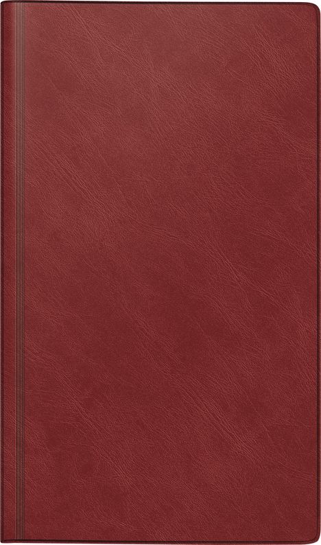 rido/idé 7025012296 | Buchkalender Mod. reise-merker 2026 | 102×172 mm, Kunststoff, weinrot, Buch