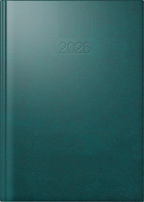 rido/idé 7028903906 | Buchkalender Mod. ROMA 1 2026 | A5, Kunststoff, schwarz, Buch