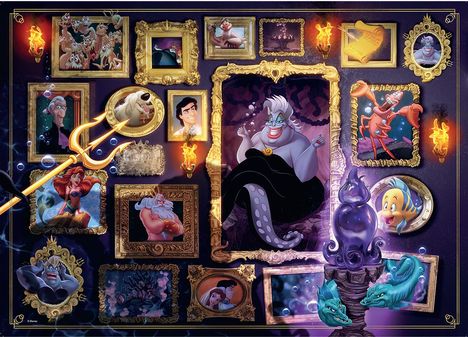 Ravensburger Puzzle 1000 Teile 12000039 - Disney Villainous Ursula - Die beliebten Charaktere aus Arielle als Puzzle für Erwachsene und Kinder ab 14 Jahren, Diverse