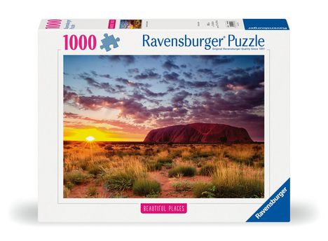 Ravensburger Puzzle 12000048 - Ayers Rock in Australien - 1000 Teile Puzzle für Erwachsene und Kinder ab 14 Jahren, Landschaftspuzzle, Diverse
