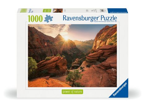 Ravensburger Puzzle Nature Edition 12000118 - Zion Canyon USA - 1000 Teile Puzzle für Erwachsene und Kinder ab 14 Jahren, Diverse