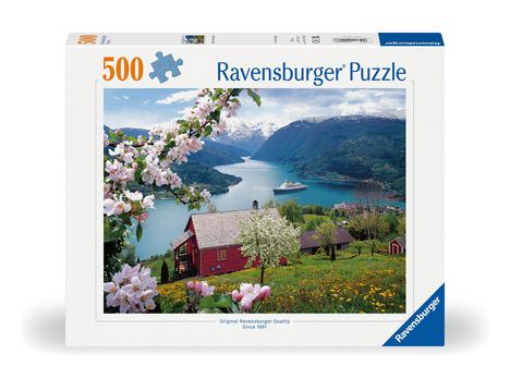 Ravensburger Puzzle 12000208 - Skandinavische Idylle - 500 Teile Puzzle für Erwachsene und Kinder ab 10 Jahren, Landschaftspuzzle mit Norwegen-Motiv, Diverse