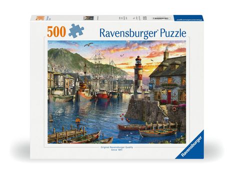 Ravensburger Puzzle 12000212 - Morgens am Hafen - 500 Teile Puzzle für Erwachsene und Kinder ab 10 Jahren, Diverse