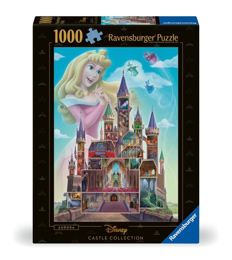 Ravensburger Puzzle 12000266 - Aurora - 1000 Teile Disney Castle Collection Puzzle für Erwachsene und Kinder ab 14 Jahren, Diverse