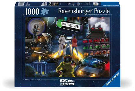 Ravensburger Puzzle 12000278 - Back to the Future - 1000 Teile Universal VAULT Puzzle für Erwachsene und Kinder ab 14 Jahren, Diverse