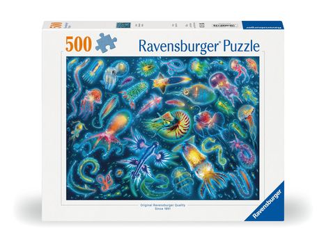 Ravensburger Puzzle 12000362 - Farbenfrohe Quallen - 500 Teile Puzzle für Erwachsene und Kinder ab 12 Jahren, Diverse