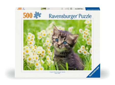 Ravensburger Puzzle 12000367 - Kätzchen in der Wiese - 500 Teile Puzzle für Erwachsene und Kinder ab 12 Jahren, Diverse