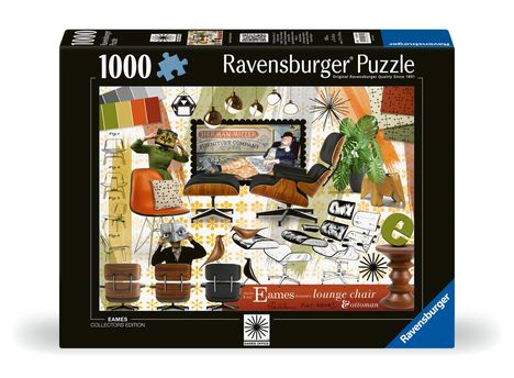 Ravensburger Puzzle 12000399 - Eames Design Klassiker - 1000 Teile Eames Puzzle für Erwachsene und Kinder ab 14 Jahren, Diverse