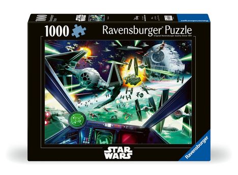 Ravensburger Puzzle 12000403 - Star Wars: X-Wing Cockpit - 1000 Teile Star Wars Puzzle für Erwachsene und Kinder ab 14 Jahren, Diverse