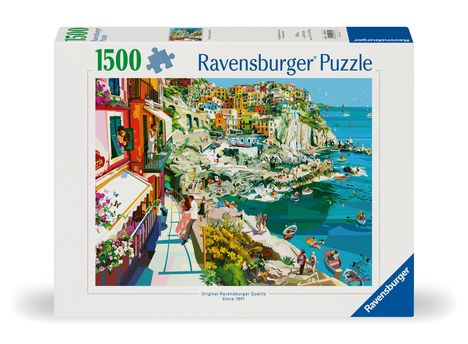 Ravensburger Puzzle 12000430 Verliebt in Cinque Terre 1500 Teile Puzzle, Diverse