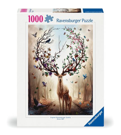 Ravensburger Puzzle 12000459 - Magischer Hirsch - 1000 Teile Puzzle für Erwachsene und Kinder ab 14 Jahren, Puzzle mit Hirsch-Motiv, Diverse