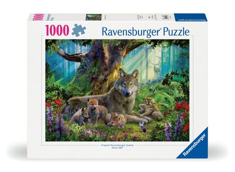 Ravensburger Puzzle 12000477 - Wölfe im Wald - 1000 Teile Puzzle für Erwachsene und Kinder ab 14 Jahren, Puzzle mit Wölfen, Diverse