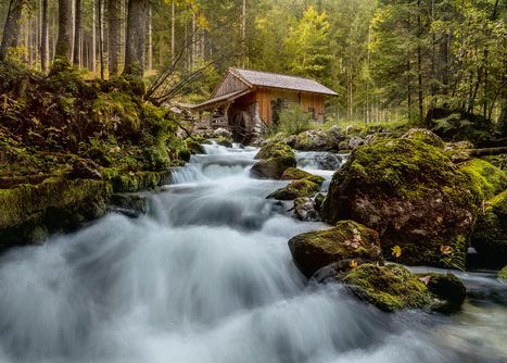 Ravensburger Puzzle 12000604 - Mühle am Gollinger Wasserfall - 1000 Teile Puzzle für Erwachsene und Kinder ab 14 Jahren, Diverse