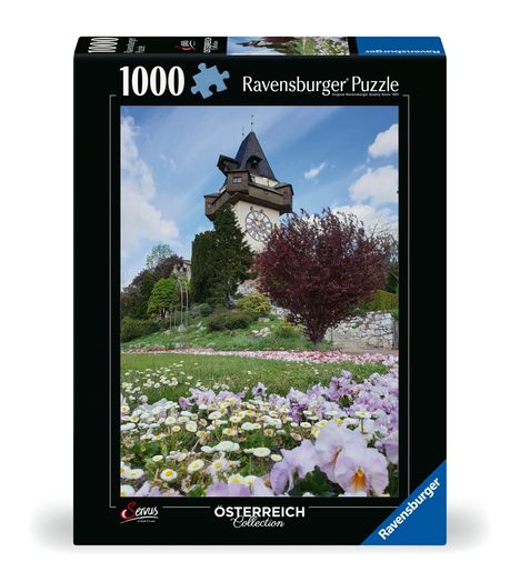 Ravensburger Puzzle 12000611 - Uhrturm in Graz - 1000 Teile Puzzle für Erwachsene und Kinder ab 14 Jahren, Diverse
