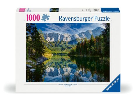 Ravensburger Puzzle 12000653 - Eibsee mit Wettersteingebirge - 1000 Teile Puzzle für Erwachsene und Kinder ab 14 Jahren, Puzzle mit Alpen-Motiv, Diverse