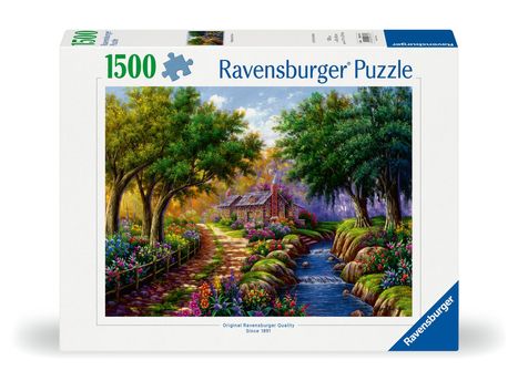 Ravensburger Puzzle 12000735 Cottage am Fluß 1500 Teile Puzzle, Diverse