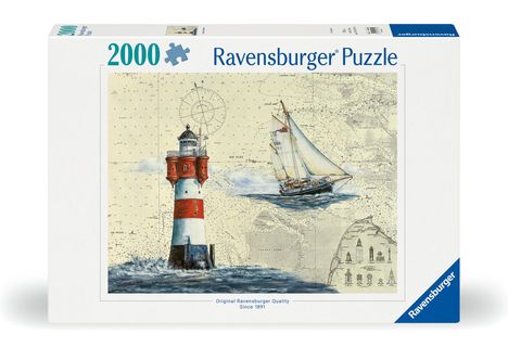 Ravensburger Puzzle 12000804 - Romantischer Leuchtturm - 2000 Teile Puzzle für Erwachsene ab 14 Jahren, Diverse