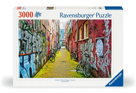Ravensburger Puzzle 12000807 - Street Art in Amsterdam - 3000 Teile Puzzle für Erwachsene ab 14 Jahren, Diverse