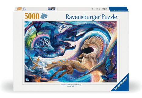 Ravensburger Puzzle 12000813 - Gigantisches Drachenfest zur Tages- und Nachtstunde - 5000 Teile Puzzle für Erwachsene ab 14 Jahren, Diverse