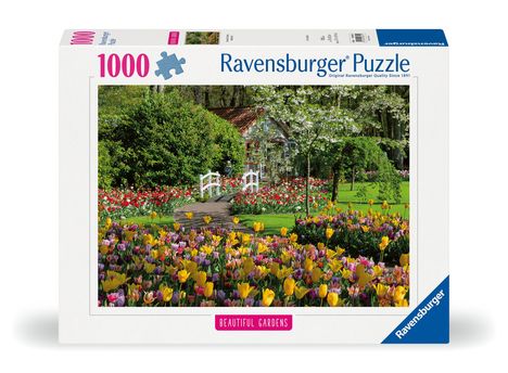 Ravensburger Puzzle 12000851, Beautiful Gardens - Keukenhof Gardens, Niederlande - 1000 Teile Puzzle für Erwachsene und Kinder ab 14 Jahren, Diverse