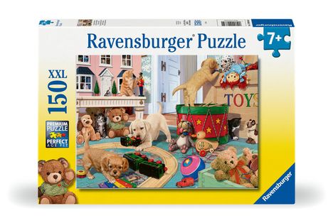 Ravensburger Kinderpuzzle - 12000865 Verspielte Welpen - 150 Teile XXL Puzzle für Kinder ab 7 Jahren, Diverse