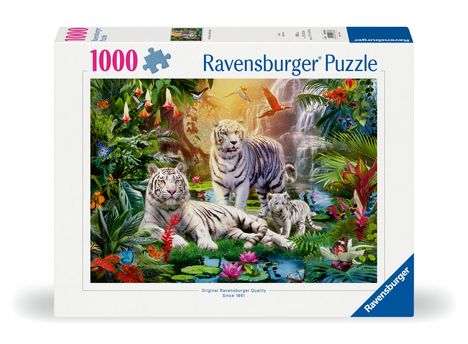 Ravensburger Puzzle 12000886 - Familie der Weißen Tiger - 1000 Teile Puzzle für Erwachsene und Kinder ab 14 Jahren, Diverse
