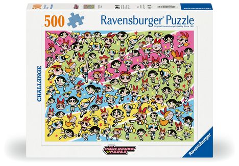 Ravensburger Puzzle 12001036 - Powerpuff Girls Challenge - 500 Teile Powerpuff Girls Challenge Puzzle für Erwachsene und Kinder ab 12 Jahren, Diverse