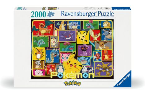 Ravensburger Puzzle 12001130 - Leuchtende Pokémon - 2000 Teile Pokémon Puzzle für Erwachsene und Kinder ab 14 Jahren, Diverse