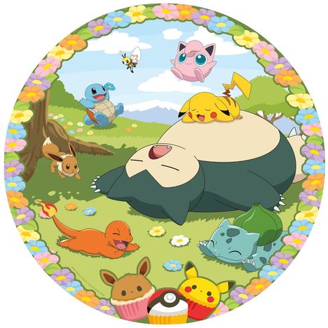 Ravensburger Puzzle 12001131 - Blumige Pokémon - 500 Teile Pokémon Rundpuzzle für Erwachsene und Kinder ab 12 Jahren, Diverse